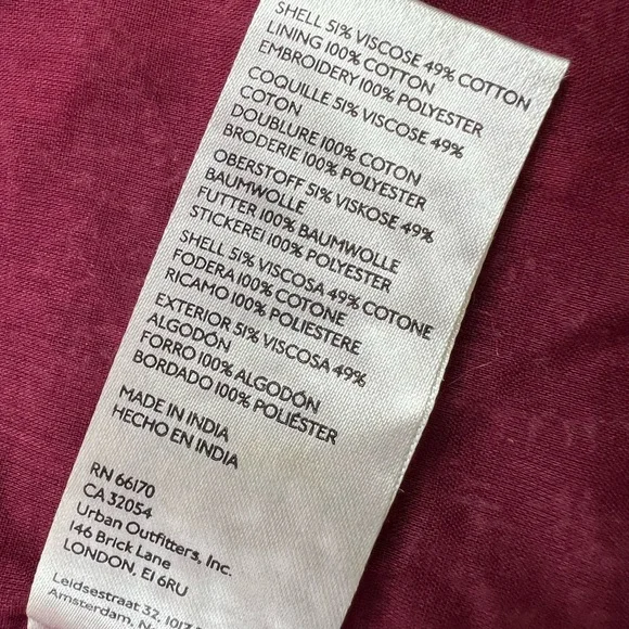 Anthropologie Sleeveless Embroidered Apron Tank Open Back Embroidered NWT Size L - Picture 13 of 16